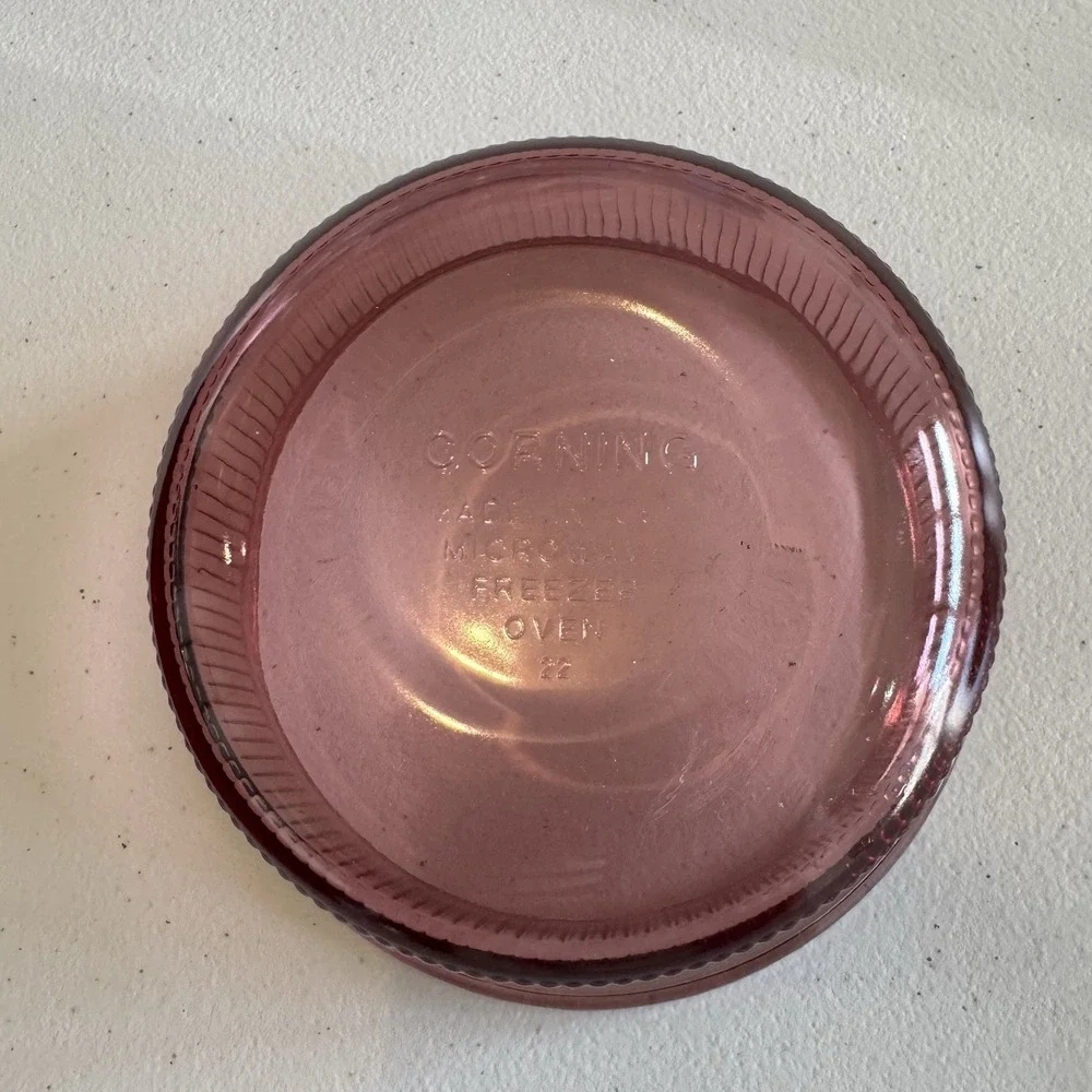 Visions Corning Ware Cranberry Glass 1 Pint Cooking Bowl C-16-B Retired Purple
